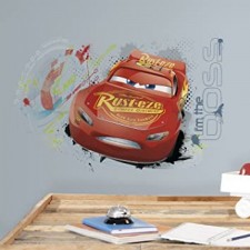 RoomMates RMK3465GM Disney Pixar Cars 3 Lightning Mcqueen Peel and Stick 벽 데칼