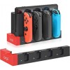 Nintendo Switch/Switch OLED 모델과 호환되는 Joy con용 충전기, LED 표시가 있는 Joy Cons 액세서리용 충전기 독 스탠드, Nintendo Switch OLED와 호환되는 1-4개 충전 지원