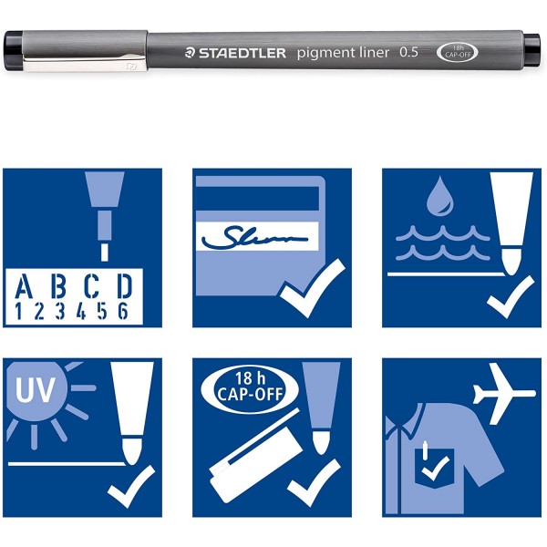 STAEDTLER 피그먼트 라이너 보너스 스케치 6종 라이너 정가 4종(2개 무료), 308 SB6P