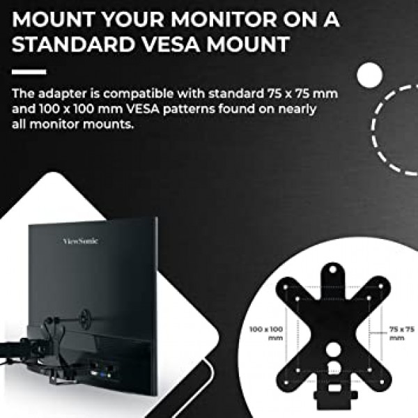 Viewsonic 모델 VX2776-smhd, VX2476-smhd, VX2376-smhd 및 VX2276-smhd용 VESA 마운트 어댑터 - HumanCentric 제공