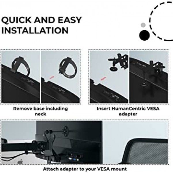 Viewsonic 모델 VX2776-smhd, VX2476-smhd, VX2376-smhd 및 VX2276-smhd용 VESA 마운트 어댑터 - HumanCentric 제공