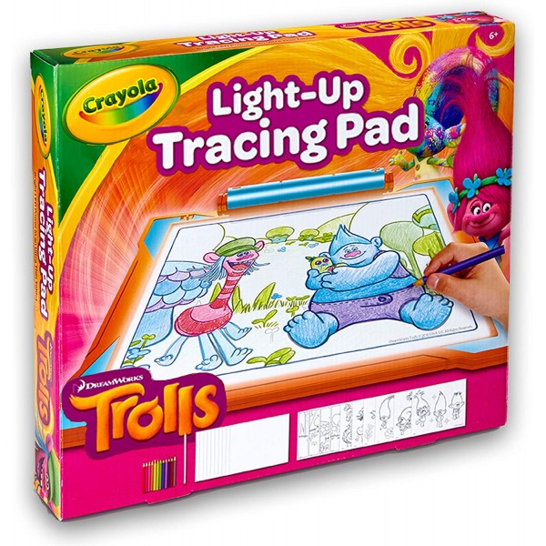 Crayola Trolls Light Up Tracing Pad 선물, 6세 소녀용 장난감