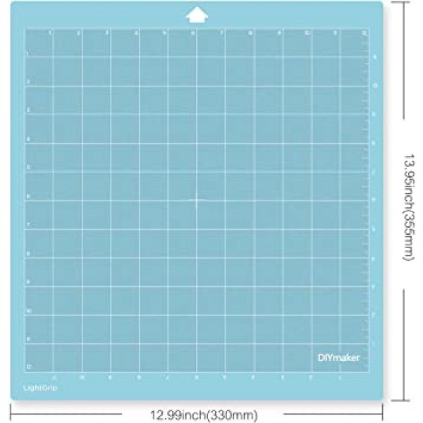 실루엣 카메오 4/3/2/1(12x12인치, 3매트)용 Diymaker 라이트그립 커팅 매트, 공예품에 적합한 블루 커팅 매트