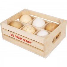 Le Toy Van - 나무 꿀벌 시장 농장 계란 반다스 상자 | 슈퍼마켓, 식품점 또는 카페에 딱 맞는 척 플레이 | 선물로 좋아요 (TV190)