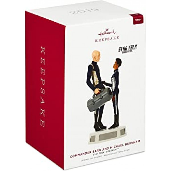 Hallmark Keepsake Christmas Ornament 2019 Year Dated Star Trek: 디스커버리 사령관 Saru와 Michael Burnham과 사운드