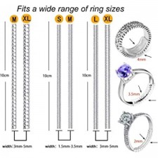 느슨한 반지용 링 크기 조절기, 결혼 반지용 링 크기 조절기, 13가지 크기 - 2가지 스타일 링 스페이서 또는 나선형 조임 장치, 피팅, 크기 조절기, 링 소형 조절기