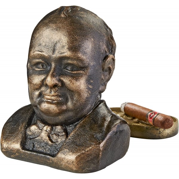 디자인 Toscano Sir Winston Churchill(1874-1965) 주조 주철 조각 흉상, 청동