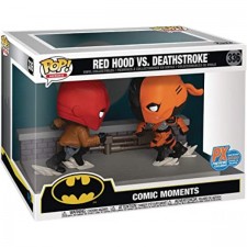 Funko 샌디에이고 코믹콘 2020 팝! Comic Moment DC: Red Hood 대 Deathstroke 비닐 피규어, 멀티컬러