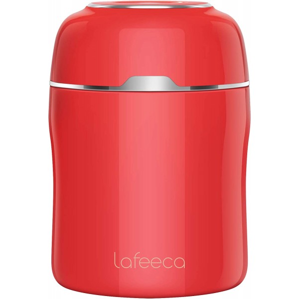 Lafeeca Thermos 식품 항아리 진공 단열 도시락 누출 방지 보관 용기 17 온스 - 레드