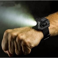 Maxbei 방수 led 전술 디스플레이 충전식 손목 시계 손전등 멀티 도구 야외 캠핑 사냥을위한 야외 조명