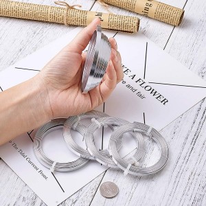 Fashewelry 5mm Aluminum Flat Wire Silver 6.56Ft x 5 Rolls Bendable Metal  Craft Wire for Beading for Bezel Sculpting Armature