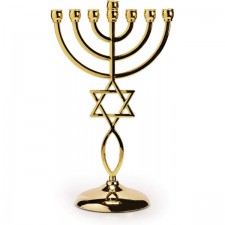 Ananadashop 장식 7개 다비드 촛대 - 이스라엘의 유대인 상징 - 메노라