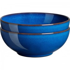 덴비 1048827 임페리얼 블루 2피스 쿠페 시리얼 그릇 세트 임페리얼 블루 2그릇