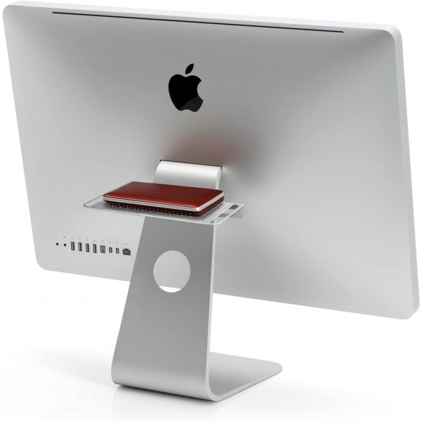 iMac 및 Apple 디스플레이용 Twelve South BackPack | 하드 드라이브 및 액세서리용 숨겨진 스토리지 선반(실버)