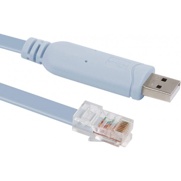 5M Usb-콘솔 케이블,Cisco Usb 콘솔 케이블,Usb-Rj45 콘솔,Cisco 콘솔 케이블 Usb 롤오버(Windows/Vista/MAC/Linux용 5m/16.4피트, 파란색)