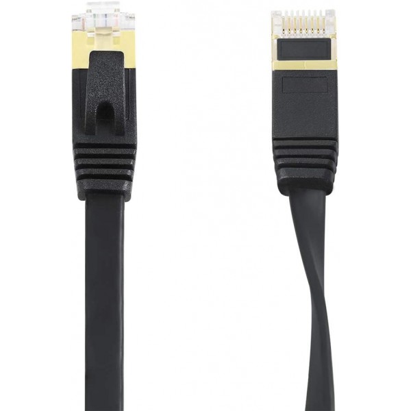 Cat 7 이더넷 케이블 10M,MKASYON Cat7 10Gbps 600Mhz 고속 Rj45 STP 차폐 인터넷 네트워크 LAN 패치 케이블(10M, 검정) 10M 검정