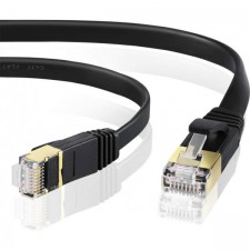 Cat 7 이더넷 케이블 10M,MKASYON Cat7 10Gbps 600Mhz 고속 Rj45 STP 차폐 인터넷 네트워크 LAN 패치 케이블(10M, 검정) 10M 검정