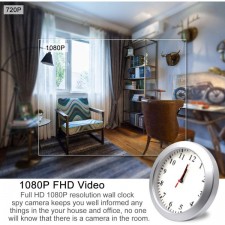 Monkaim HD 1080P WiFi 스파이 카메라 벽시계 모션 감지 기능이 있는 숨겨진 카메라, 가정 및 사무실 보안, Nanny Cam/애완 동물 캠/벽시계 캠, 원격 실시간 비디오, iOS/Android 지원