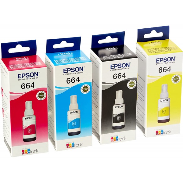 Epson EPT664BK/C/M/Y (2) 잉크 카트리지 (4 팩)