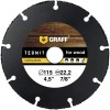 GRAFF Termit 컷오프 휠 115mm - 목재, 라미네이트, 플라스틱용 앵글 그라인더 커팅 디스크 - 목재 커터 멀티 휠 - 4.5인치 115mm