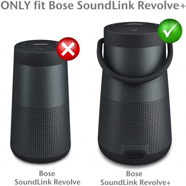 Bose SoundLink Revolve Plus Bluetooth 스피커 및 충전 크래들용 하드 EVA 여행용 블랙 케이스(Hermitshell)