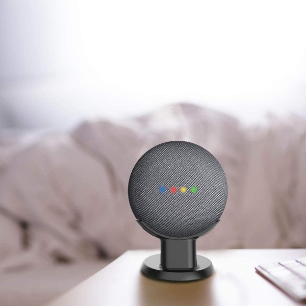 Google Home Mini 및 Nest Mini(2세대)용 SPORTLINK 데스크 마운트, 향상된 사운드 가시성 및 외관, 스마트 스피커 받침대, Home Mini용 테이블 스탠드(책상 홀더-블랙)