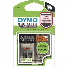 DYMO D1 헤비 듀티 라벨 | 12mm x 3m | 배경에 검은색 인쇄 | LabelManager 라벨 제작자를 위한 정품 라벨 스티커 주황색 1팩에 내구성 라벨 검정