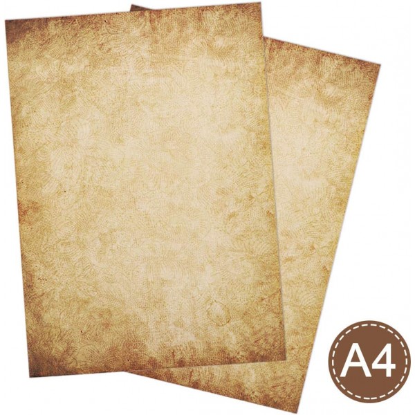60매 빈티지 편지지, 빈티지 종이 패턴지 오래된 종이 DIN A4 100 g/m² 양면 인쇄