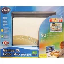 VTech - Genius XL Color Pro 이중 언어 실버 - 어린이용 컴퓨터, 교육용 컴퓨터, QWERTY 키보드 - 6/11세 - FR 버전