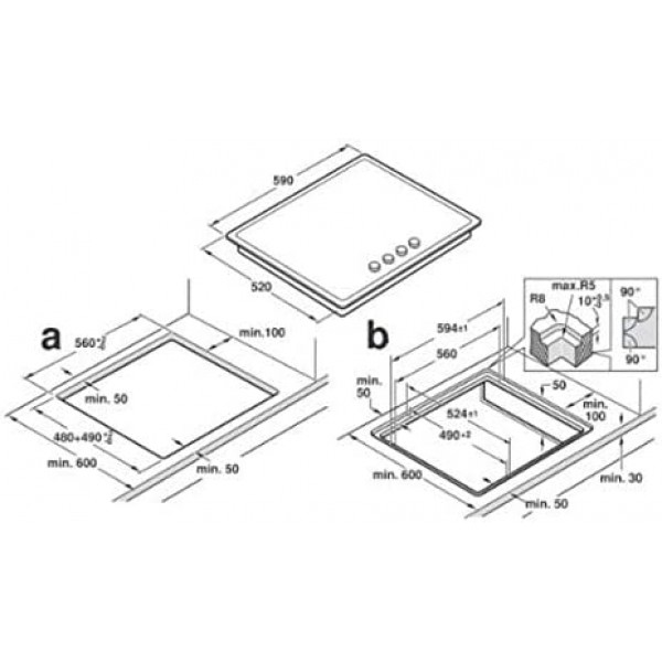 Siemens EP6A6PB20 4-버너 가스 호브 - 4개의 버너가 있는 60cm 검은색 유리 가스 호브 - 한 손으로 점화 - 써모커플 안전 - 기기와 함께 제공되는 부탄/프로판 인젝터