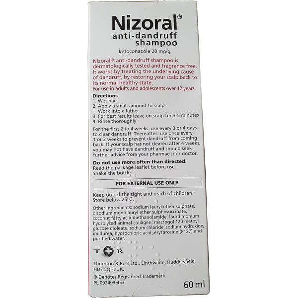 Nizoral 비듬 방지 샴푸, 60ml - 2개들이 팩