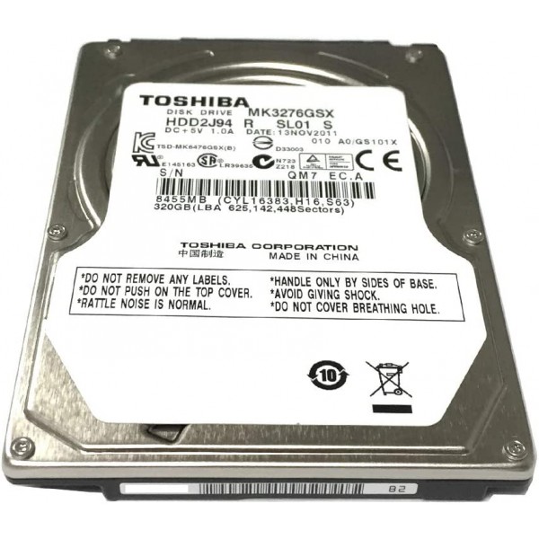 도시바 MK3276GSX 320GB SATA 3GB/s 5400rpm 2.5인치 내부 하드 드라이브