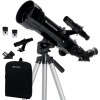 Celestron 21035 여행용 스코프 70 휴대용 굴절 망원경 키트(백팩 포함), 블랙 70mm