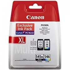 Canon PG-545XL 검정 및 CL-546 컬러 잉크 카트리지 번들 팩